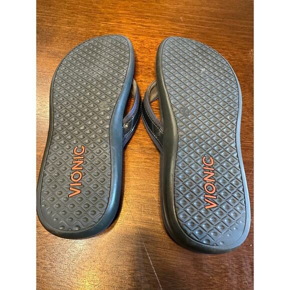 Vionic Tide 11 Flip Flop Sandals Women 9 Neutral Blue Beach Vacation Orthopedic - Picture 5 of 9